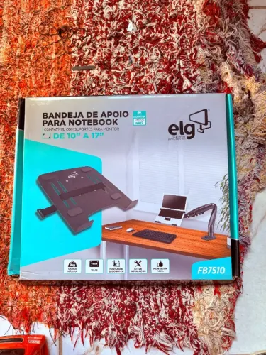 Suporte Bandeja para Notebook 10 a 17 Polegadas 9kg ELG VESA 75x75