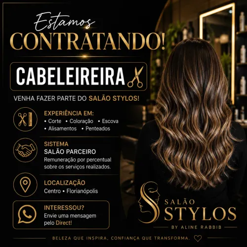 VAGA PARA CABELEIREIRA/FLORIANÓPOLIS