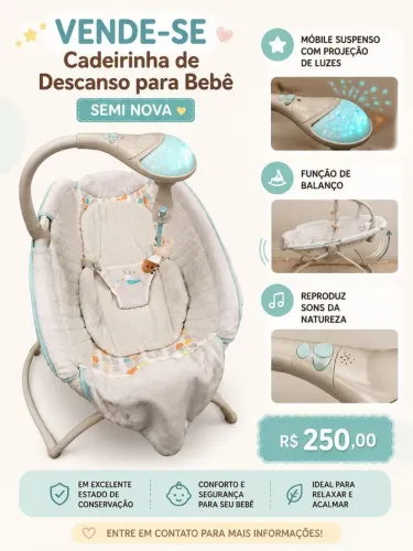 Cadeirinha de descanso para bebê