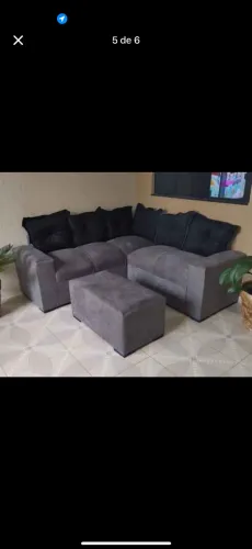Sofá de Canto Cinza