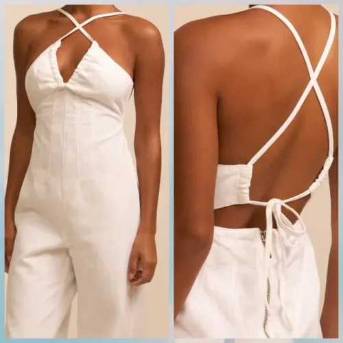 Macacao off White sarja renner