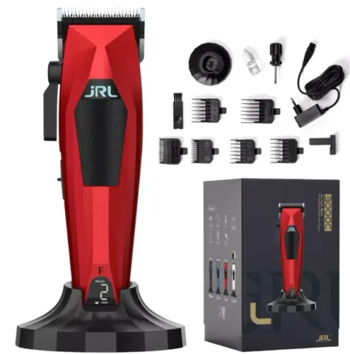 Máquina De Corte JRL 3000C Profissional Motor Brushless 7.800 RPM Lâmina Fade - Vermelha