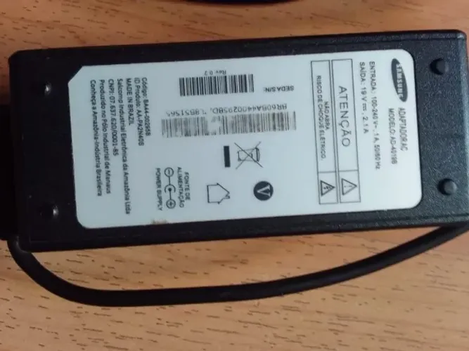 carregador ORIGINAL AD4019B notebook Samsung 19W 2.1A