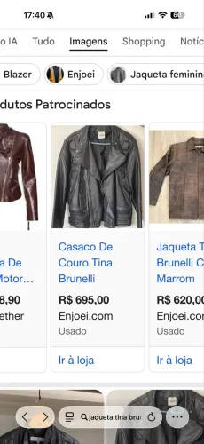 Jaqueta de couro legítimo