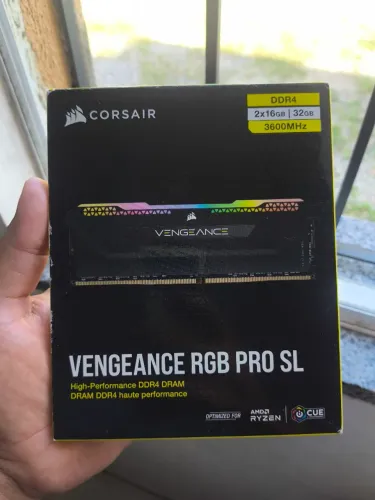 Memória Ram Corsair vegeance rgb pro sl 2x16gb 3600mhz