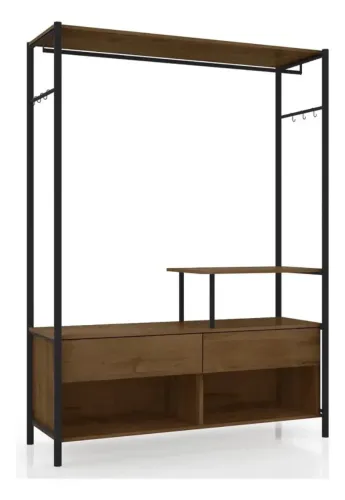 Guarda-roupa casal closet (aberto) c/ 2 gavetas