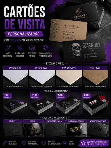 Cartão de Visita Personalizado | Arte + Impressão