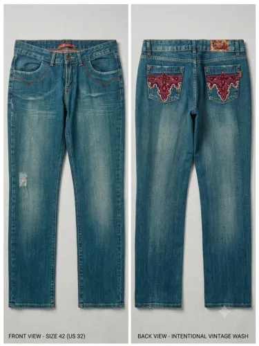 Calça Jeans Feminina com Bordado Premium