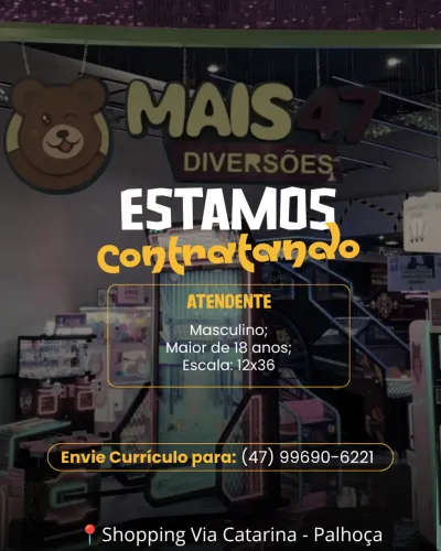 Contrata-se atendente sexo masculino
