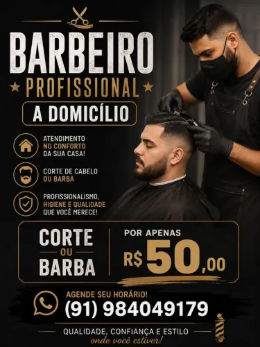 Barbeiro em domicílio 