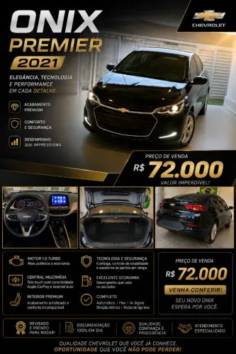 Chevrolet Onix Sedan Plus Premier 1.0 12V TB Flex Aut. 4P 2021