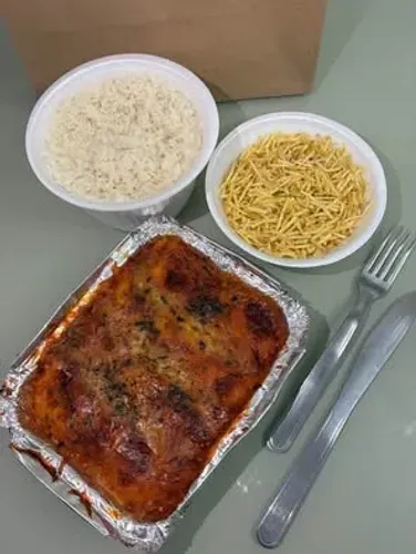 Panqueca de carne ou frango aos domingos