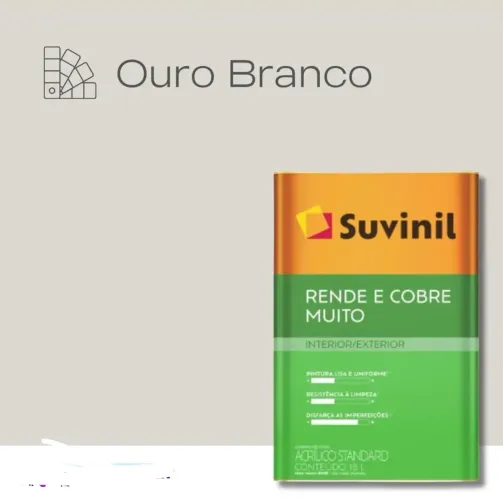 Tinta Suvinil 16L - Cor Ouro Branco 