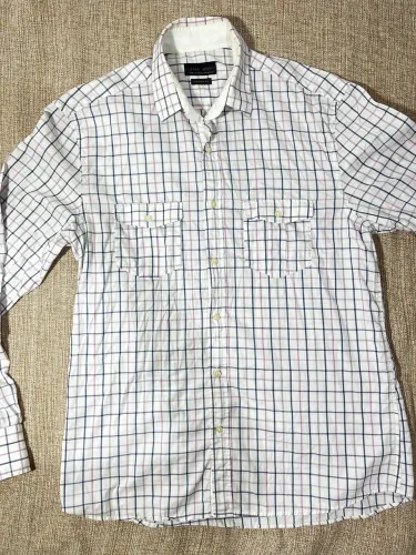     Camisa Social Zara Man Quadriculada Masculina