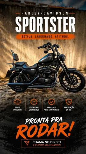 Harley-Davidson XL883N Iron 883 2015 - Impecável