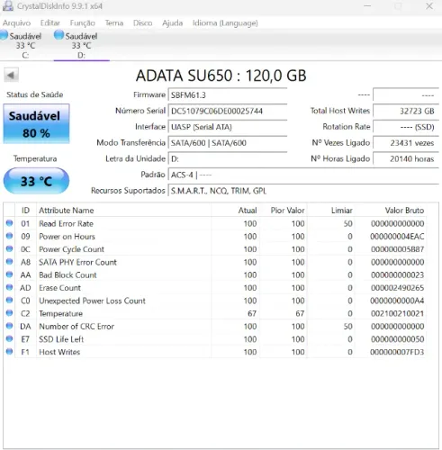 SSD 120 GB