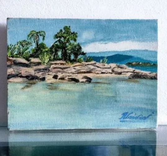 Quadro Praia do Rock - Pintura Óleo