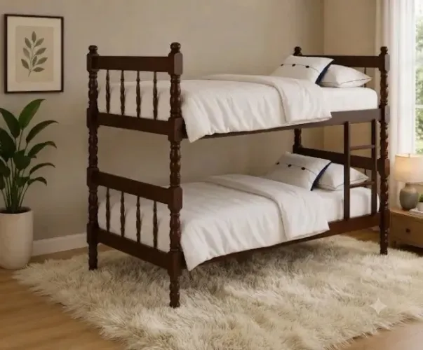 Cama beliche de madeira macica (dividimos em ate 10x sem juros)