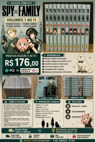 COLEÇÃO SPY×FAMILY (Volumes 1 ao 11)