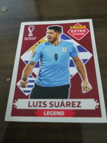 Figurinha Extra Sticker Suárez Bordô Copa 2022