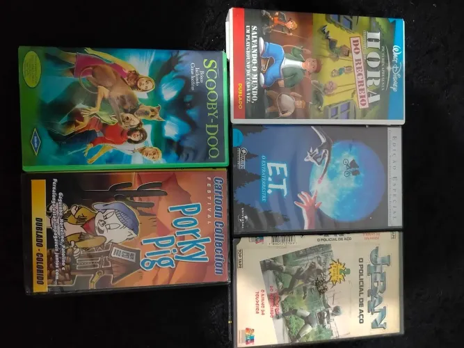 Título: Lote Colecionável com 5 Mídias VHs ? Jiban, E.T., Scooby-Doo e Mais
