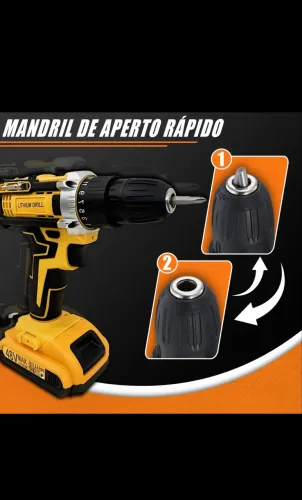 Vendo parafusadeira furadeira 48v 2 baterias com malata e acessórios completa