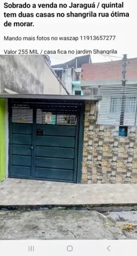 Vendo um sobrado na zona norte No shangrila perto da estação Jaraguá local tem tudo perto