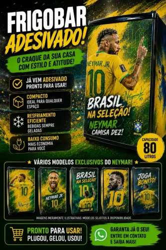 FRIGOBAR 80LT, ADESIVADO, PERSONALIZADO