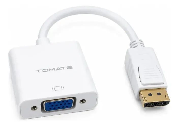 Adaptador Conversor Displayport Macho Para Vga Fêmea Tomate