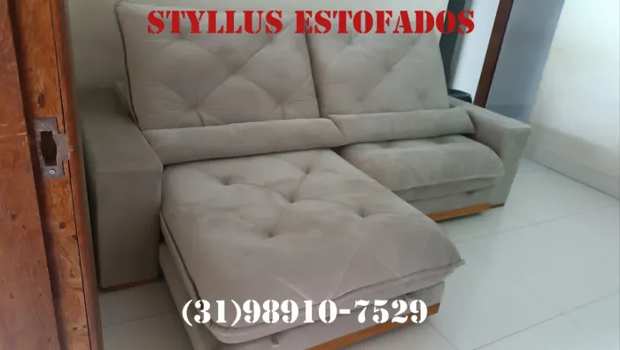 Sofá retrátil com molas ensacadas