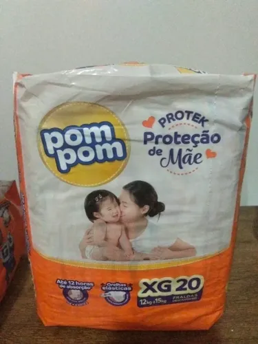Fralda Pompom Protek XG - 20 Unidades - Pacote Fechado