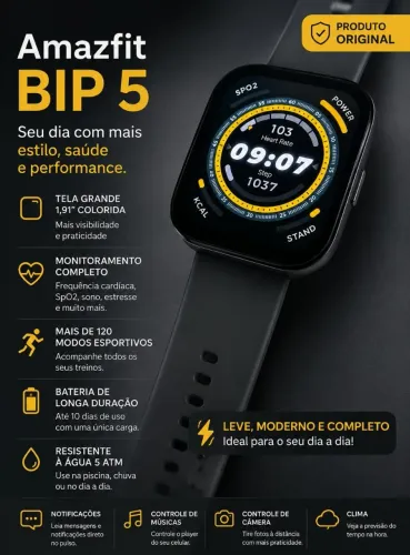 Vende-se Relógio Smartwatch amasfit bip 5