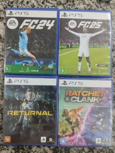 4 Jogos de PS5, Disco Físico