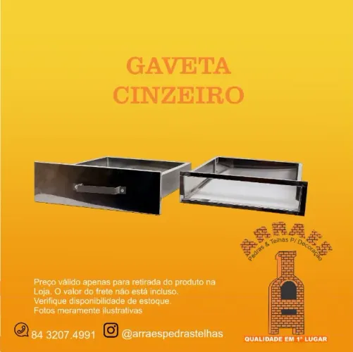 KIT CHURRASQUEIRA INOX COM GAVETA 