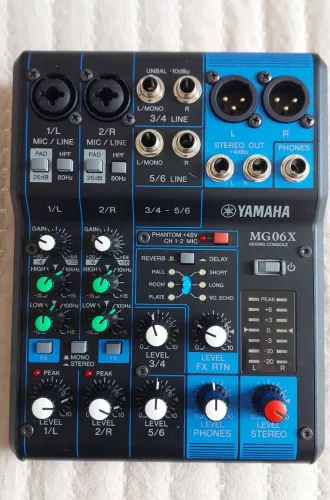 Mesa de som yamaha mg06x