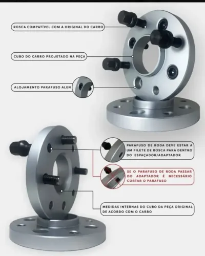 Par de Espaçador de Roda / Flange Afasta a roda do carro, melhorando estabilidade e visual