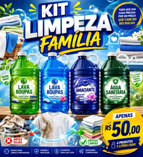 Kit limpeza família 5 litros