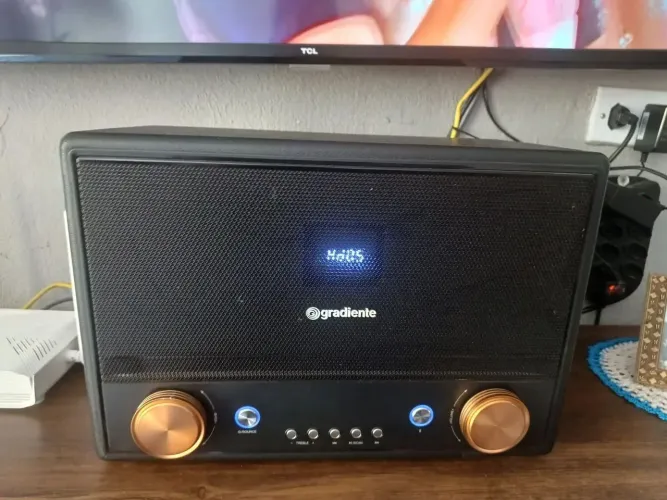 SOM CX.GRADIENTE NOVA, 1000 WATTS RMS, RÁDIO FM, BLUETOOTH, USB, HDMI, ÁUDIO ÓTICO, RCA.