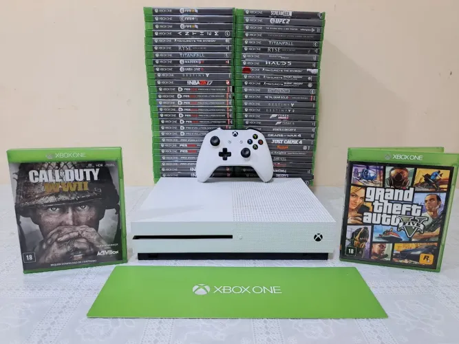 Xbox One S 4K + 200 JOGOS Parcelo em até 18X 
