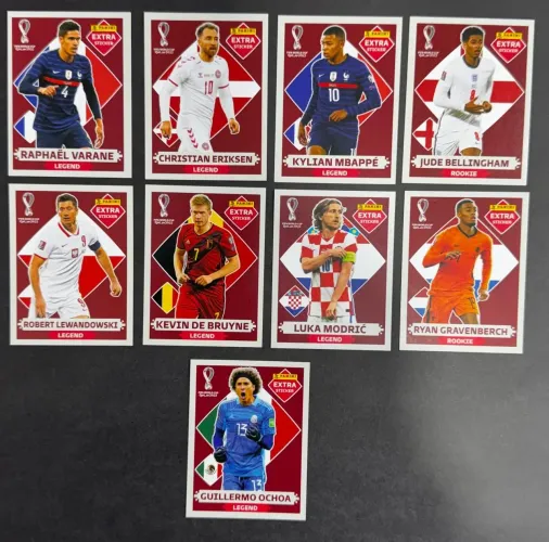 Figurinhas legends da copa do mundo do quatar de 2022