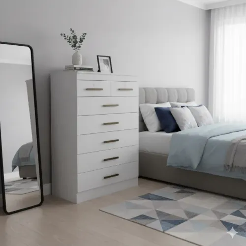 Cômoda BH com 7 Gavetas 2 com Chave - Minas Plac Moveis
