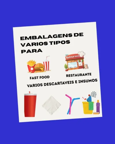 Venda de embalagens e vários produtos