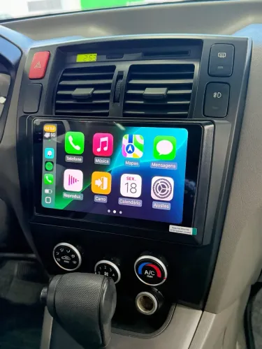 Central Multimídia Android Tucson até 2016 Ar Digital e Analógico CarPlay e Android Auto