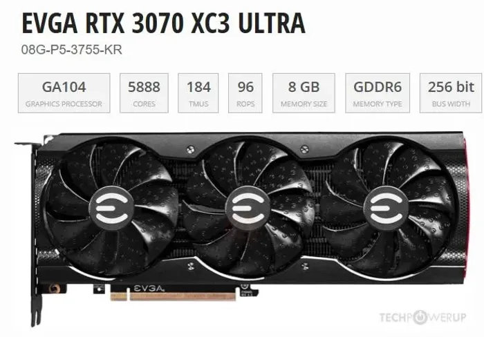 EVGA RTX 3070 XC3 ULTRA