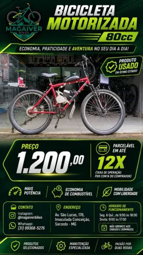 Bicicleta motorizada 80cc