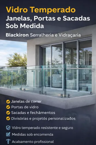 Vidro Temperado - Janelas, Portas e Sacadas Sob Medida