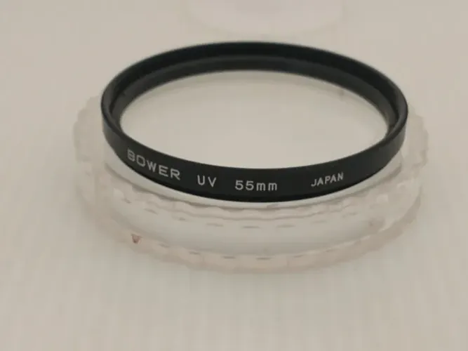 Filtro tipo Ultra Violeta (UV) para fotografia . Rosca 55mm marca Bower - usado