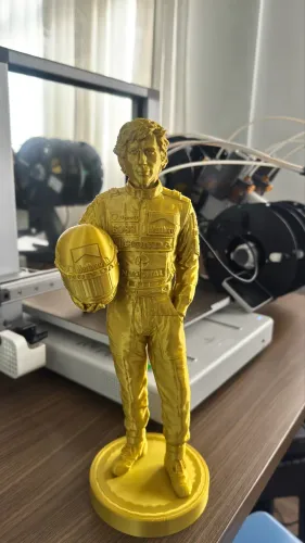 Estátua Ayrton Senna Piloto F1 Decoração 30cm