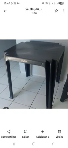 Mesa de plástico