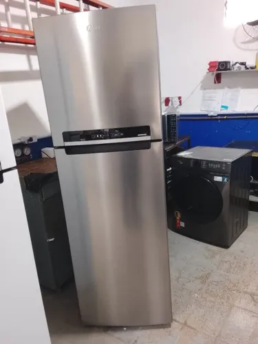 GELADEIRA SEMI NOVA MIDEA PRATA 425L